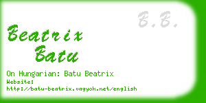 beatrix batu business card